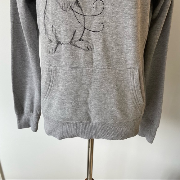 ALL ABOUT EVE Grey Bunny Jumper Pullover Sweater Size 8 Casual Active Winter - Picture 3 of 7